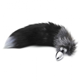 Пробка с хвостом Black & White Fox